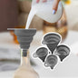 Kitchen Funnel Set 4 Pack, Small and Large, Kitchen Gadgets Accessories Foldable Silicone Collapsible Funnels for Filling Water Bottle Liquid Transfer Food Grade(Grey) - color: Grey