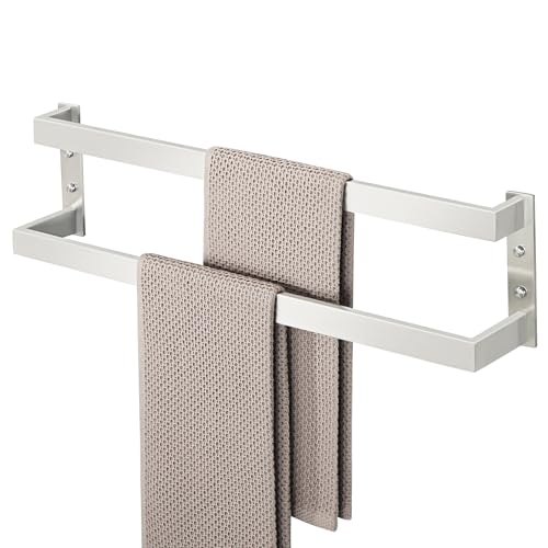 Alise Double Towel Bar, 24" Towel Racks for Bathroom Wall Mounted SUS304 Stainless Steel, Heavy Duty Bathroom Towel Holder, Quick Drying Towel Hanger, Brushed Nickel - color: Brushed Nickel, size: 24-inch