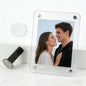 Car Picture Holder for Air Vent Clip, Clear Acrylic Personal Picture Frame Clip, Universal Fit for All Cars, for Family, Couple, Pets & Travel Photos, Fits Wallet-Size Photos (2.36 x 3.54 in)