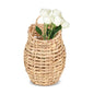 YRMT Water Hyacinth Woven Hanging Basket Wall Hanging Basket Decorative Front Door Basket Decor for Flower Plants Boho 15" x 10"