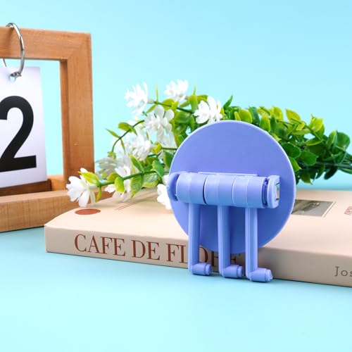 4 Packs Hanging Hooks Multifunctional Wall-Mounted Swivel Hooks Fashionable, 3 Rotatable Arms Round Sticky Hooks Wall Hooks for Hanging Adhesive Bathroom Kitchen Hooks Desk