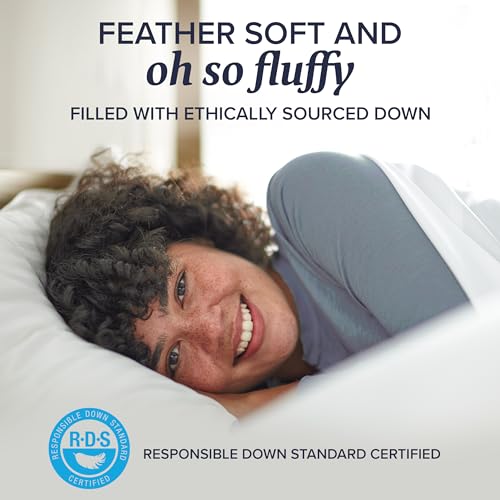 Beckham Hotel Collection Bed Pillows Queen/Standard Size Set of 2 - Down Pillow for Sleeping - Back, Stomach or Side Sleepers - size: Queen (Down)