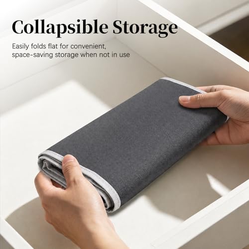 Over the Door Organizer with 5 Large Pockets and 10 Mesh Side Pockets, Hanging Organizer with Clear Windows 44 lbs Weight Capacity for Bedroom, Bathroom, Pantry, Nursery Dark Gray