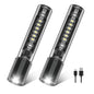 VAVOFO LED Flashlight, Aluminum Body, Purple LED EDC Flashlight - USB-C Rechargeable, Waterproof, Zoom Focus, 3 Modes, Red & Blue Emergency Strobe - Best for Outdoor, Tactical - color: Black