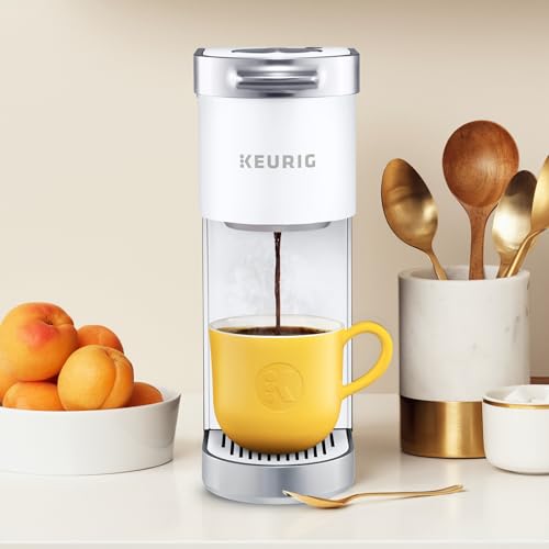 Keurig K-Mini Plus Single Serve K-Cup Pod Coffee Maker, with 6 to 12oz Brew Size, Stores up to 9 K-Cup Pods, Travel Mug Friendly, Matte White - color: White