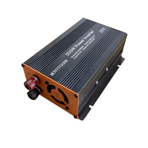 500W Power Inverter Modified Sine Wave for Vehicles,DC 12V to 110V 120V New Black - size: 500W