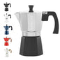 GROSCHE Milano Stovetop Espresso Maker Moka Pot Cuban Coffee Maker Stovetop Coffee Maker Moka Italian Greca Brewer Percolator | 6 Espresso Cup, Tuxedo - color: Tuxedo, Black, size: 6 espresso cups