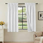 H.VERSAILTEX Linen Look 100% Blackout Curtains 45 Inches Long for Bedroom Rod Pocket 42 Inches Wide Linen Textured Thick Window Curtain Drapes with White Backing, White, 2 Panels - color: White, size: 42"W x 45"L (Pack of 2)