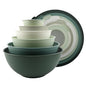 COOK WITH COLOR Mixing Bowls with TPR Lids - 12 Piece Plastic Nesting Bowls Set includes 6 Prep Bowls and 6 Lids - Microwave Safe (Sage) - color: Sage TPR Lids