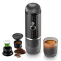 i Cafilas Portable Espresso Machine Self-Heating | Battery Powered Coffee Maker for Camping without Electricity| 2-in-1 Ground Coffee&NS Capsule|19 Bar| USB-C Fast Charge| Black Coffee Maker for Car - color: Black