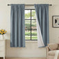 H.VERSAILTEX Linen Look 100% Blackout Curtains 63 Inches Long for Bedroom Rod Pocket 42 Inches Wide Linen Textured Thick Window Curtain Drapes with White Backing, Stone Blue, 2 Panels - color: Stone Blue, size: 42"W x 63"L (Pack of 2)