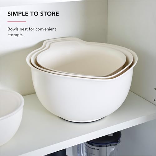 KitchenAid Universal Nesting Plastic Mixing Bowls - color: Porcelain, size: Set of 3