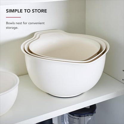 KitchenAid Universal Nesting Plastic Mixing Bowls - color: Porcelain, size: Set of 3
