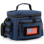 Lunch Box for Men, Tactical Lunch Bag MOLLE Webbing Leakproof Insulated Lunch Cooler Women Adult Meal with Adjustable Shoulder Strap Lunch Pail (Blue) - color: Blue, size: Medium