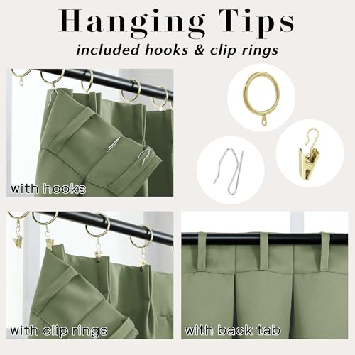 Lino Rosa Small Window Curtains 18 Inch, Blackout Pinch Pleat Cafe Mini Half Curtains for Kitchen, RV Camper & Bathroom Window, Sage Green - color: Sage Green, size: 24"W x 18"L (Pack of 1)