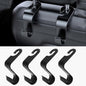 4 Pcs Garage Storage Hooks Heavy Duty Wall Hooks Car Multifunctional Seat Back Shelves Car Seat Headrest Hooks Tools - color: 4 Pcs Garage Hooks black
