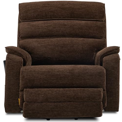 DYNOX 500LBS Heavy Duty Big and Tall Power Lift Recliner Chair, Extra Wide Tri-Motor Lift Chair with Reinforced Steel Frame, Extended Footrest, Heat Massage, 9398L, Chenille, Brown - color: Chenille Brown, size: Extra Large - Big & Tall