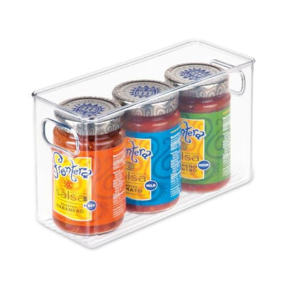 iDesign Slim Clear Plastic Storage Bin, Tall Narrow | Organizer, For Kitchen, Fridge, Freezer, or Pantry - style: Pack of 1