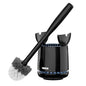 MR.SIGA Toilet Bowl Brush and Holder, Premium Quality, with Solid Handle and Durable Bristles for Bathroom Cleaning, Black, 1 Pack - color: Black, size: One Size