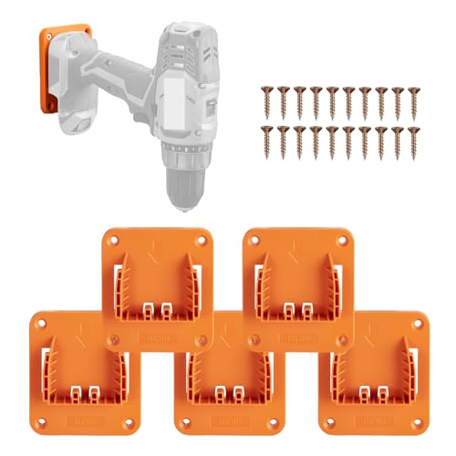 Tool Holder Compatible for Ridgid 18V Drill, Wall Mount Tool Hanger for Power Tool Storage Organizer, for Workshop, Garage, Work Van, Under Shelf, Tool Box-5 Pack - size: 5 PACK，fit for R87004 18V Tool
