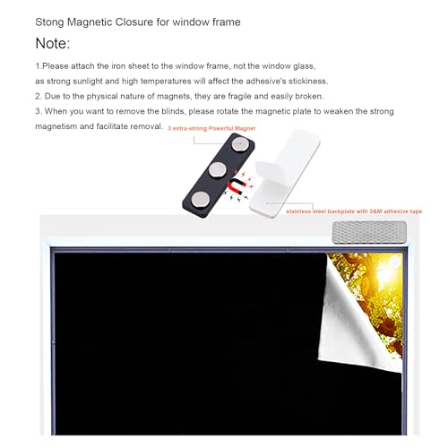 16 Pack Magnetic Curtain Closure for Blackout Blind Accessory, Window Blinds, Name Badge Holders with Adhesive, Curtain Magnet with Super Strong Magnets for Blackout Curtains - size: 16 pairs