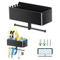 Dog Leash Holder for Wall, Dog Leash Hooks, Wall Mounted Leashes Hangers, Dog Storage Organizer, Key Holder with Storage Shelf, Pet Stuff Organizer for Pet Toys, Collar, Treats, Poop Bag (Black)