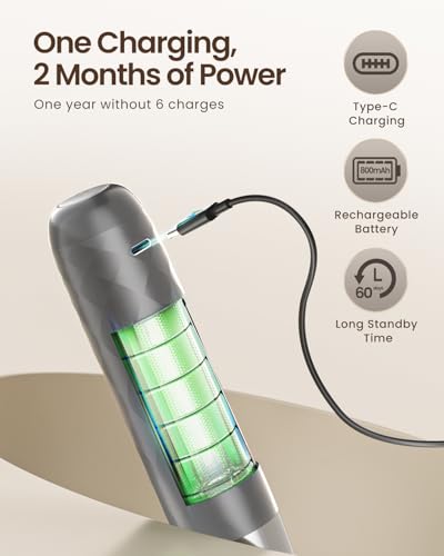 Maestri House Rechargeable Milk Frother, LunaFro Mini Handheld Electric Foam Maker Detachable Stainless Steel Whisk Drink Mixer Foamer Mini Blender for Matcha, Lattes, Cappuccino, No Stand - color: Medium Gray and Silver