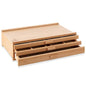 7 Elements 3 Drawer Wooden Artist Storage Supply Box for Pastels, Pencils, Pens, Markers, Brushes and Tools - size: 3-Drawer