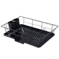 Space-Saving 3-Piece Dish Drainer Rack Set with Cutlery Holder - Maximize Countertop Space, Black - color: Black