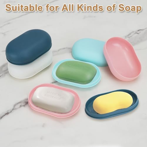 4Pcs Bar Soap Holder, IEMIEBSHA Leakproof Portable Travel Soap Dish Case with Lid, Travel Size Essentials Box Container for Home Bathroom Shower Outdoor Camping Hiking Traveling Gym