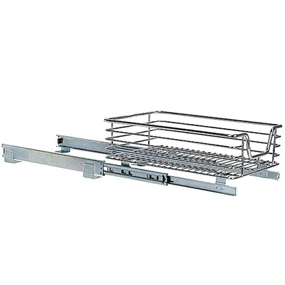 Household Essentials Chrome-Plated Steel Under-Cabinet Pull-Out Organizer - size: 11.5" - Standard, style: Single Tier