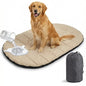 Portable Dog Travel Mat & Camping Pad, Foldable Dog Sleeping Mat with Carry Bag, Portable, Machine Washable Roll Up Pet Pad for All Breeds, Puppy, Outside, Car & Settle Mat, 33.46" x 27.26"