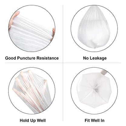 Medium 8 Gallon Trash Bags Unscented, 0.94 Mil, Clear, 120 Count | 30 Liter Garbage Bag, Plastic Waste Basket Can Liners, Thick, Leakproof, Tear Resistant, for Bathroom Office Kitchen Bulk - color: Clear-8 Gal-120