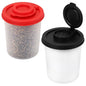 Accmor Salt and Pepper Shakers, 3oz Salt Shaker to go Moisture Proof Salt Pepper Shakers Spice Container Dispenser for Camping Picnic Lunch Boxes Travel Kitchen - color: Black Red