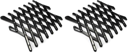 Toddmomy Adjustable Car Window Pet Barrier: PP Automotive Fence for Dogs & Cats (24x12cm, Black)‌ (Pack of 2) - size: 11.8X24CM (Pack of 2)