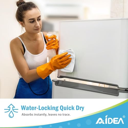 AIDEA Microfiber Cleaning Cloth White 20PK, Lint Free Cleaning Rags, Microfiber Towel for Cars, Kitchen Towels Dusting Cloth, Wash Cloths, Dish Rags White, 11.5"x 11.5" - color: White