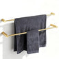 Towel Racks for Bathroom, NEWRAIN 30 inch Double Bath Towel Bar Wall Mounted, Stainless Steel Kitchen Towel Holder, Brushed Gold Towel Rod Towel Rail Hange - color: Brushed Gold, style: Double Bar