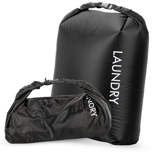 Travel Laundry Bag, Vacuum Compression Dirty Clothes Travel Bag Waterproof Wet Dry Bags Large Capacity Space Saver Bags Reusable Camp Clothes Organizer for Sports College Dorm Laundromat (1 Pcs )Black - color: Black, size: Large