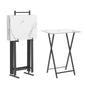 HOOBRO Folding TV Tray Tables, Set of 4 TV Trays with Storage Rack, Industrial Side Table for Eating at Couch, Foldable Snack Table for Small Space, Easy Assembly, White and Black BW50BZ01 - color: White + Black