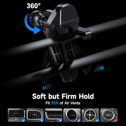 25W Magnetic Wireless Car Charger with Cooling Fan, MagSafe Car Mount Charger, Dashboard & Vent Attachment Phone Holder, 25W Fast Charging Car Cooling Phone Mount for iPhone 17/16, S26 Ultra
