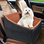 NEEZUKAR Dog Car Seat for Small Medium Dogs,Detachable Washable Dog Booster Seat Under 30lbs, Pet Car Seats Travel Bed with Storage Pockets and Safety Belt(Black/Z) - color: Black/red brown