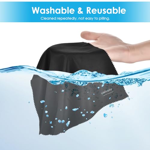 6PCS Large Eyeglass Cleaning Cloths, 12 x12 in Screen Cleaner | Large Size, Individually Wrapped, Easier to Grip and Use, Premium Microfiber Cleaning Cloth for Glasses, TV, Laptop Screens