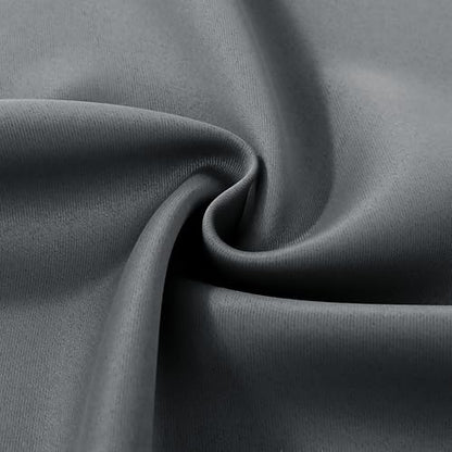 Lino Rosa Small Basement Window Curtains 18 Inch Length,Pinch Pleated Cafe Blackout Mini Curtains for RV Camper Kitchen - color: Grey, size: 24"W x 18"L (Pack of 1)