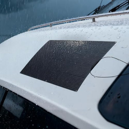 VEVOR Flexible Solar Panel, 200W Semi-Flexible Bendable Monocrystalline Solar Panel, 21.9% Efficiency Mono Off-Grid Charger with MC4 Output, IP67 Waterproof for Marine RV Car Cabin Curved Surfaces - size: 200W