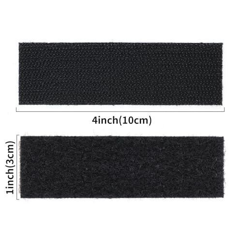 BKSAI 12 Sets 1x4 Hook & Loop Strips with Adhesive, Heavy Duty Hook and Loop Tape Sticky Back for Home, Office, Workshop
