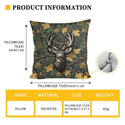 Deer Hunting Camo Pattern 3 PCS RV Dinette Cushion Covers Wear-Resistan Camper Seat Covers Dinette Booth Camper Cushion Pillow Cover Sofa Slipover for Travel Trailer Couch - color: Deer Hunting Camo