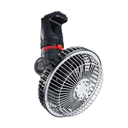 12V Car Clip Fan & 24V Truck Fan, SUV Sun Visor, 1.7m Cord, Strong Airflow Stepless Speed, Semi Truck Sleeper Quiet Cooling Fan
