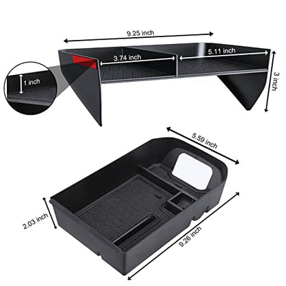 DIAMOOKY Upgraded Center Console Organizer Compatible with Toyota RAV4 2025 2024 2023 2022 2021 2020 2019 Interior Accessories, Gear Shift Storage Tray Secondary Box Insert Divider - 2pcs - size: 2019-2025(2pcs)