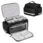 LEFOR·Z Small Medical Bag,First Aid Bag Empty,Home Health Nurse Storage,Pill Bottle Organizer Box,Emergency Medical Supplies Tote with Detachable Divider for Home,Travel(11.75 x 7.6 x 8 inch) - style: Black-small