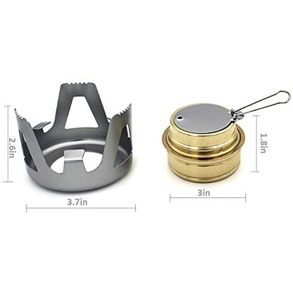 Portable Outdoor Mini Alcohol Stove Burner Ultralight Camping Cookware Set for Outdoor Camping, Hiking, Backpacking, Picnic